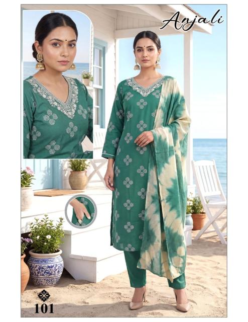 Desi kudi anjali 3pcs wholesale designer kurtis in ahmedabad